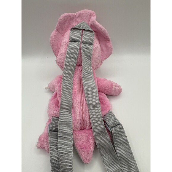 Chupa Chups Pink Triceratops Dinosaur Backpack Carry Bag Plush Purse 13" - Picture 2 of 8